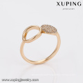 14854 New design fashion women jewelry number 8 shape paved CZ stone 18k gold color finger ring